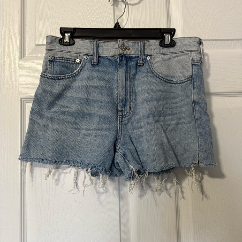 Madewell NWOT Frayed Hem Denim Shorts Two Tone- 28